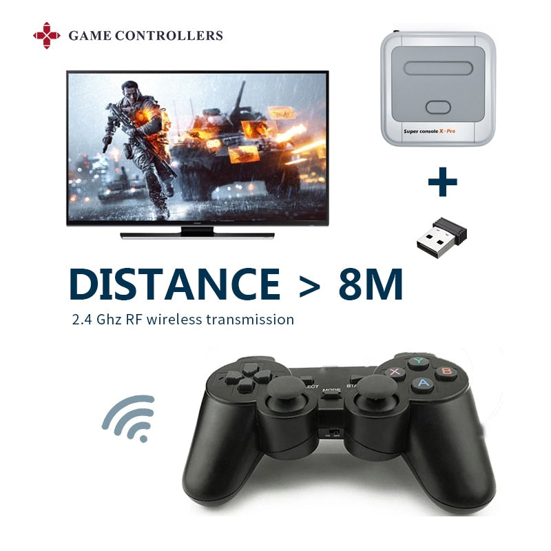 2.4G Wireless Gamepad For PSP / PC / TV Box /Android Phone Game Controller Joystick For Super Console X Pro RK2020