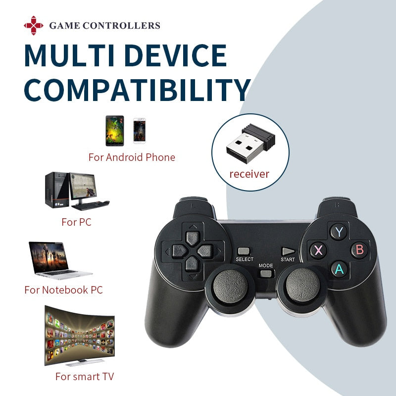 2.4G Wireless Gamepad For PSP / PC / TV Box /Android Phone Game Controller Joystick For Super Console X Pro RK2020