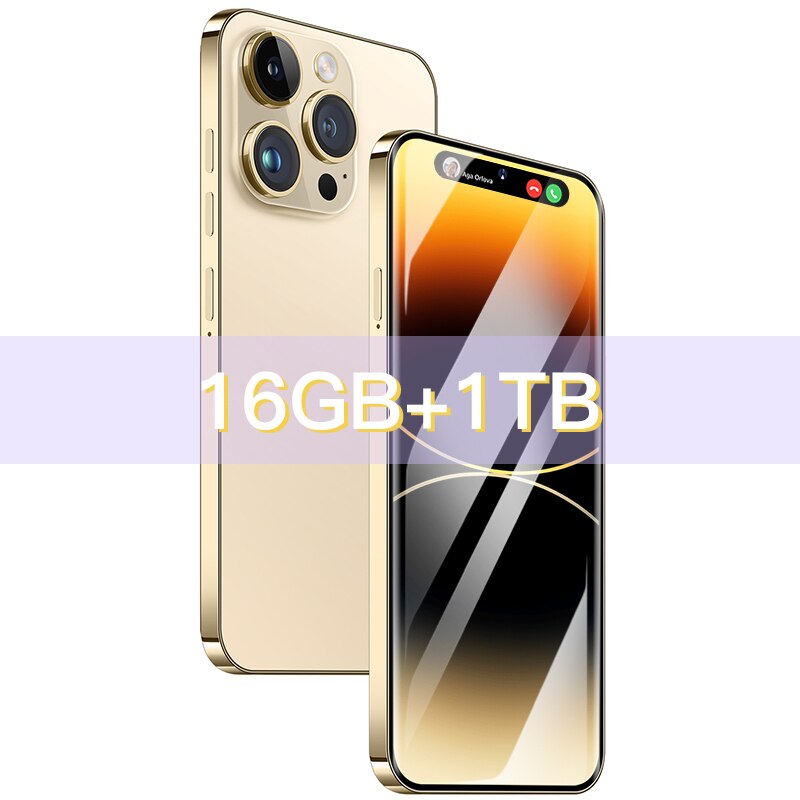 2023 New i14 pro max original cell phone smartphone phone 5g 6800mAh 16+1TB 7.3inch hd global version unlocked mobile phone