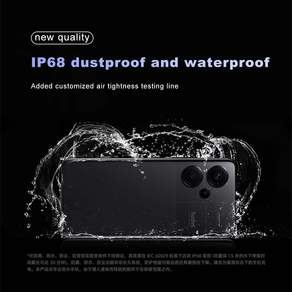 Chinese Rom Xiaomi Redmi Note 13 Pro+ 5G 6.67" 1.5K 120Hz MediaTek7200-Ultra 5000mAh Battery 120W Fast Charging 200 MP