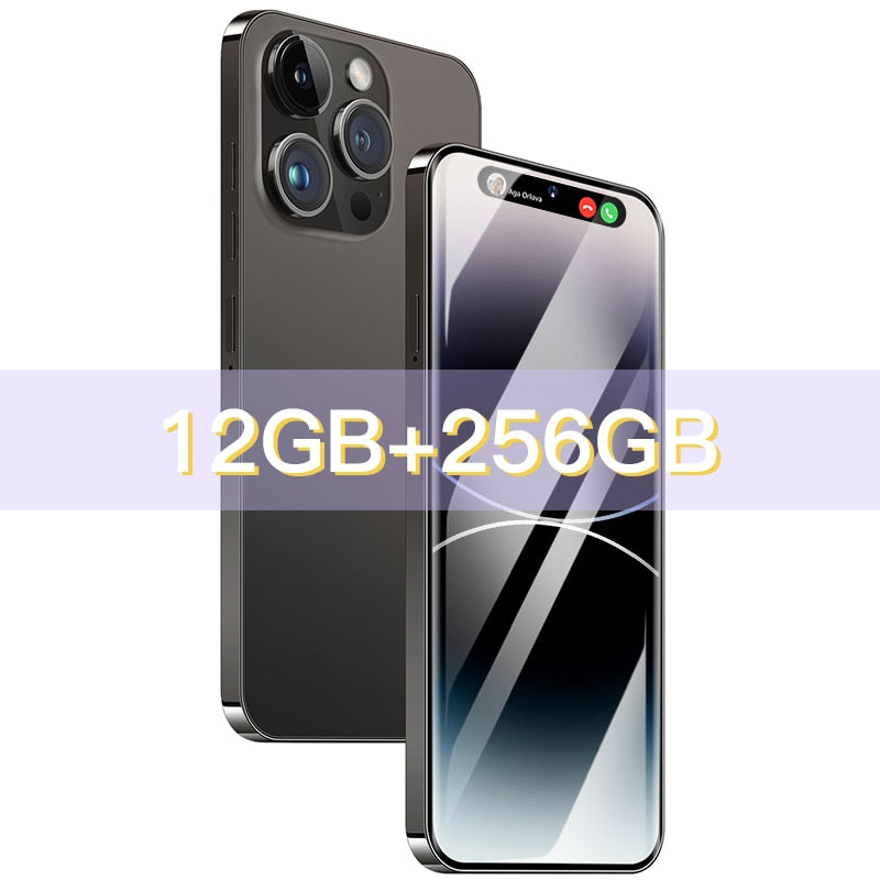 2023 New i14 pro max original cell phone smartphone phone 5g 6800mAh 16+1TB 7.3inch hd global version unlocked mobile phone