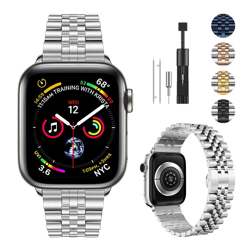 Metal Strap for Apple Watch Band 44mm 45mm 41mm 40mm 42mm 38mm Stainless Steel Wristband Correa iWatch 7 6 5 4 3 SE 8 Ultra 49mm