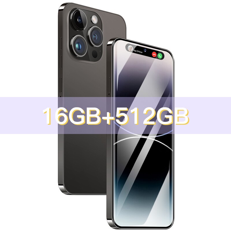2023 New i14 pro max original cell phone smartphone phone 5g 6800mAh 16+1TB 7.3inch hd global version unlocked mobile phone