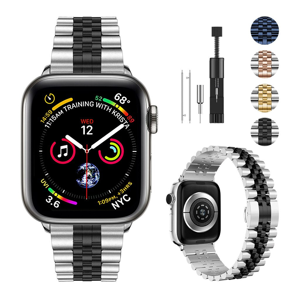 Metal Strap for Apple Watch Band 44mm 45mm 41mm 40mm 42mm 38mm Stainless Steel Wristband Correa iWatch 7 6 5 4 3 SE 8 Ultra 49mm