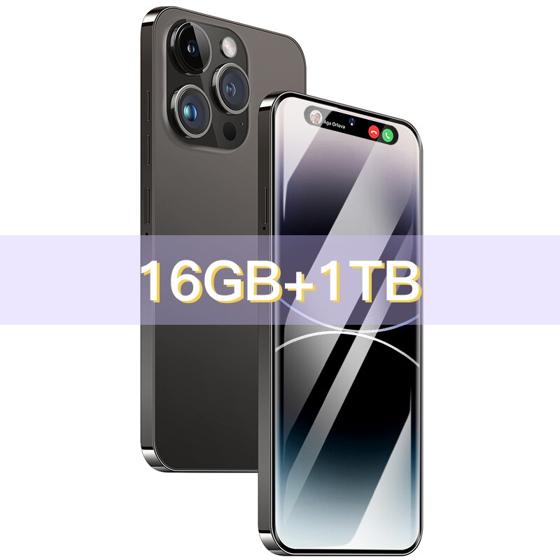 2023 New i14 pro max original cell phone smartphone phone 5g 6800mAh 16+1TB 7.3inch hd global version unlocked mobile phone
