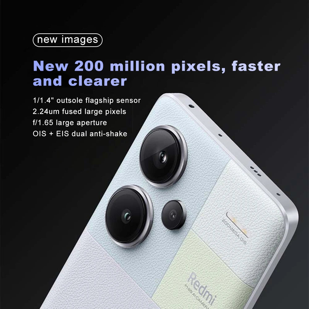 Chinese Rom Xiaomi Redmi Note 13 Pro+ 5G 6.67" 1.5K 120Hz MediaTek7200-Ultra 5000mAh Battery 120W Fast Charging 200 MP