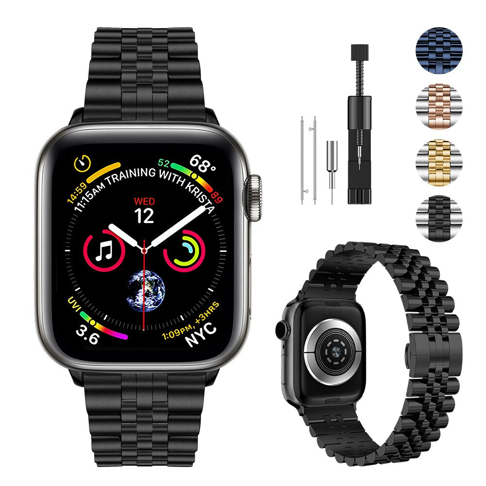 Metal Strap for Apple Watch Band 44mm 45mm 41mm 40mm 42mm 38mm Stainless Steel Wristband Correa iWatch 7 6 5 4 3 SE 8 Ultra 49mm