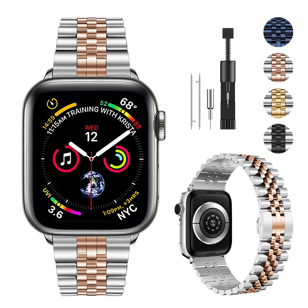 Metal Strap for Apple Watch Band 44mm 45mm 41mm 40mm 42mm 38mm Stainless Steel Wristband Correa iWatch 7 6 5 4 3 SE 8 Ultra 49mm