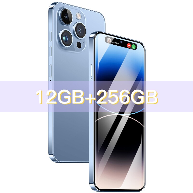 2023 New i14 pro max original cell phone smartphone phone 5g 6800mAh 16+1TB 7.3inch hd global version unlocked mobile phone