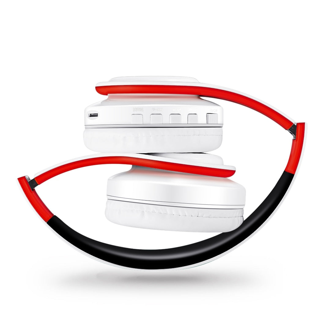 Best Headphones Wireless Earphones with Microphone Digital Stereo Bluetooth Headset Card MP3 Player FM Radio Music for All