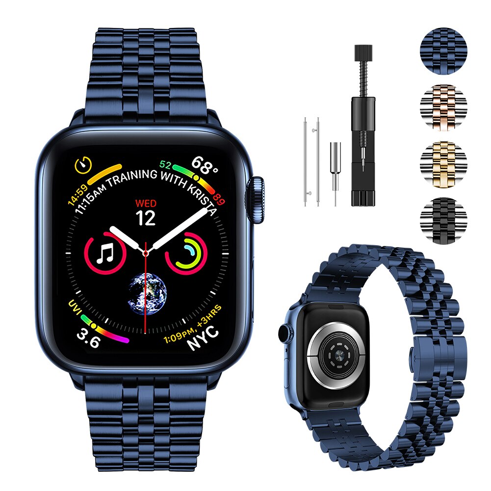 Metal Strap for Apple Watch Band 44mm 45mm 41mm 40mm 42mm 38mm Stainless Steel Wristband Correa iWatch 7 6 5 4 3 SE 8 Ultra 49mm