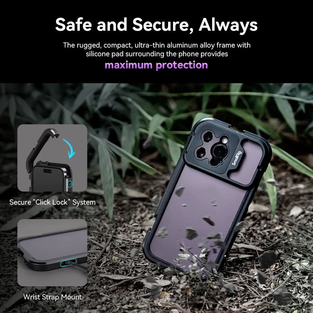 SmallRig Mobile Video Solutions for iPhone 14 Pro /14 Pro Max SmartPhone Cage for iPhone 14 Pro /14 Pro Max for Videography