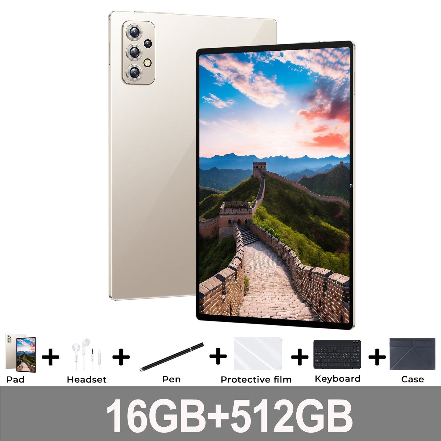 2023 Tablet Android Pad 5 Pro 10.1 Inch HD 16G+512GB Global Tablette For Laptop 5G Dual SIM Card or WIFI Google Play Tablets PC