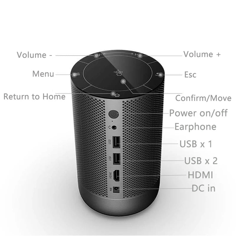 Smartldea D29 Portable 3D DLP Projector Native Full HD 1920 1080p Handheld Android  Wifi 4K Beamer Build Battery Home Proyector
